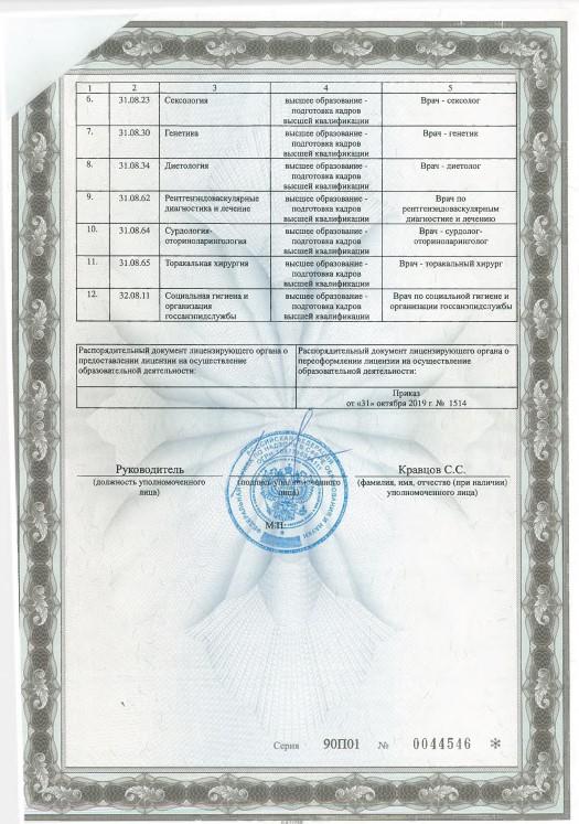licenziya 10 bashkirskogo gosudarstvennogo medicinskogo universiteta