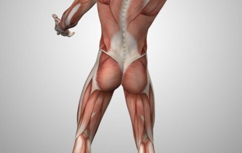 3D male figure with muscle map